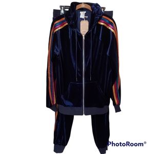 NATURAL LIFE 2 PC JOGGING SET BLUE size L NWT